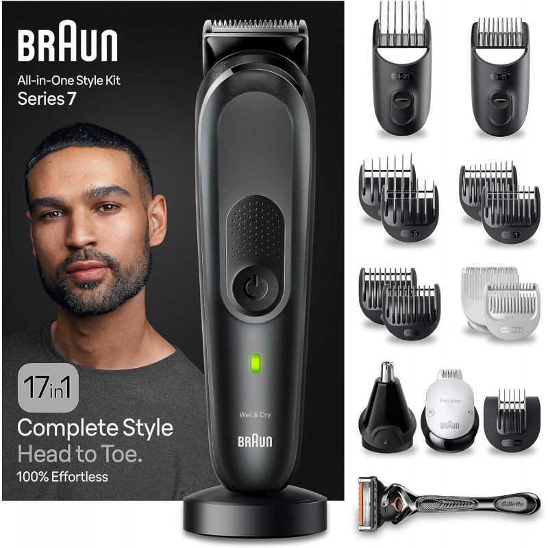 Máquina de limpieza facial, recortadora de pelo de nariz y barba eléctrica  portátil para hombres, afeitadora de barba, estética elegante